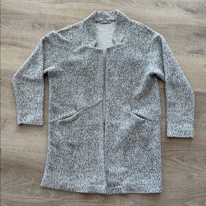 Zara women’s chunky knitGray Open Front long Cardigan size small